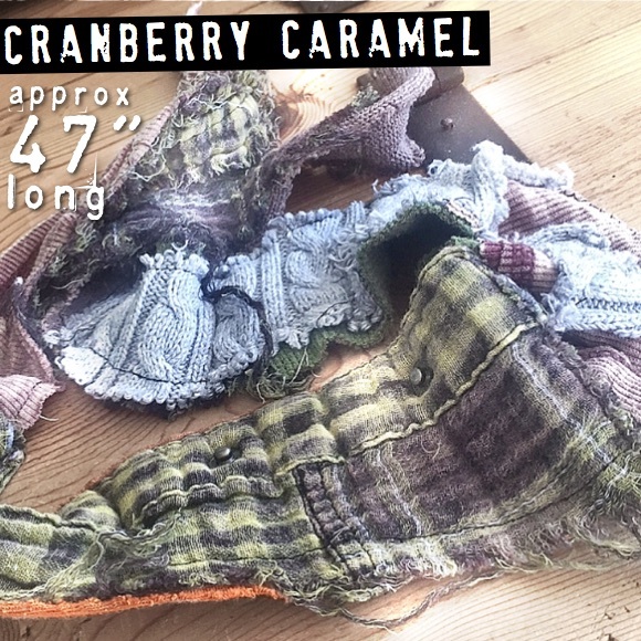 upcycled ragged bandana, fall colors - Picture 6 of 8